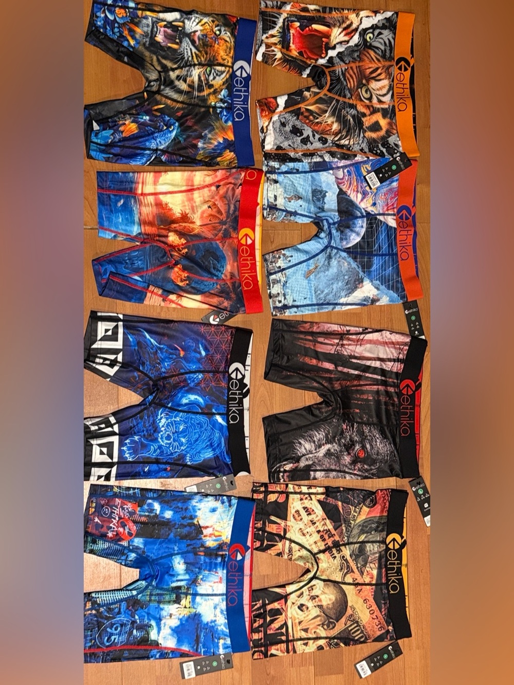 ethika boy large Graphic Boxer Briefs Set - 8 polyester and spandex Z2